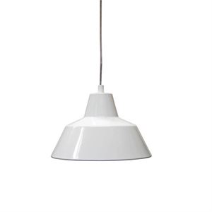 e form Verkstedslampe Takpendel Hvit Liten
