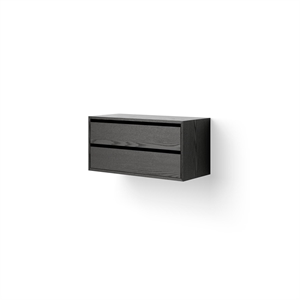 New Works Cabinet Low w. Drawers, Black Ash