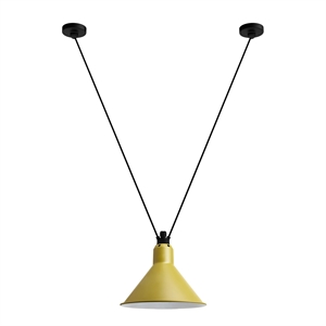 Lampe Gras N323 L Conic Pendel Sort/Gul
